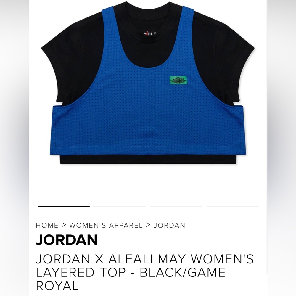 Jordan X aleali may Womens crop and Short set BRAND NEW WITH TAGS